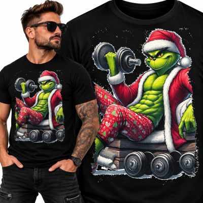 KOSZULKA ŚWIĄTECZNA GRINCH GYM